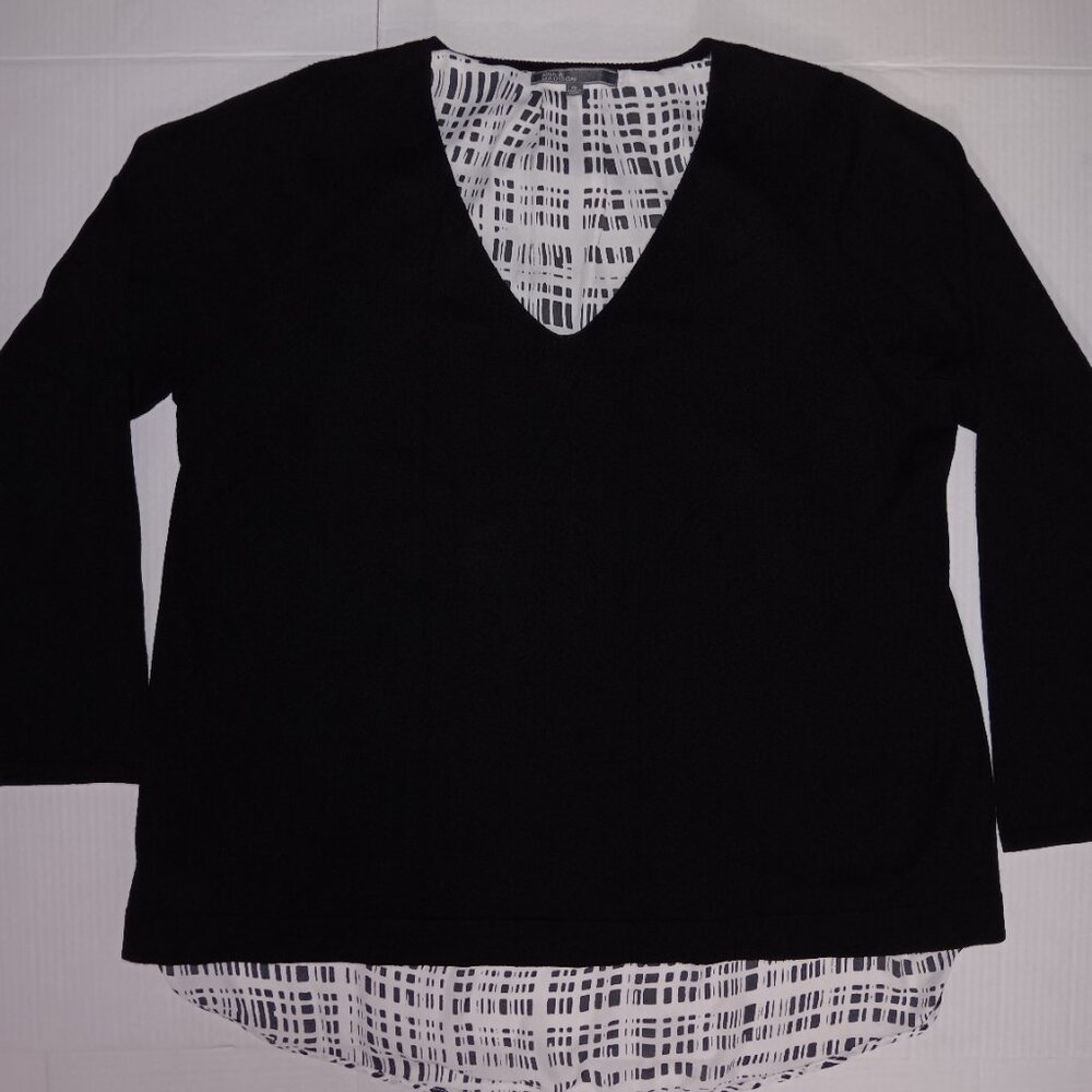 89TH & MADISON LAYERED LOOK BLOUSE SWEATER